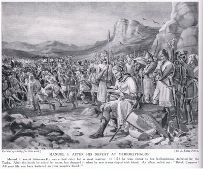 Manuel I, after his defeat at Myriokephalon AD 1176 by Arthur Kemp Tebby